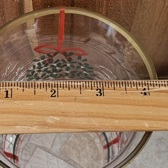 Fifth Avenue Crystal Mistletoe Hurricane Candle Holder 6" tealight votive New - Picture 11 of 15